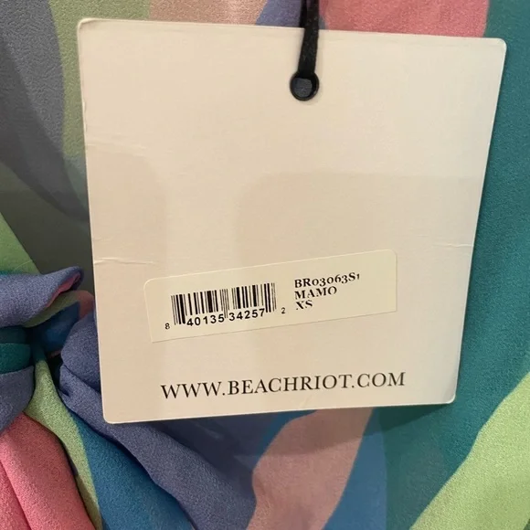 NWT Beach Riot Shiloh Printed Long Sleeve Swimsuit Coverup Maxi Dress - Picture 8 of 10